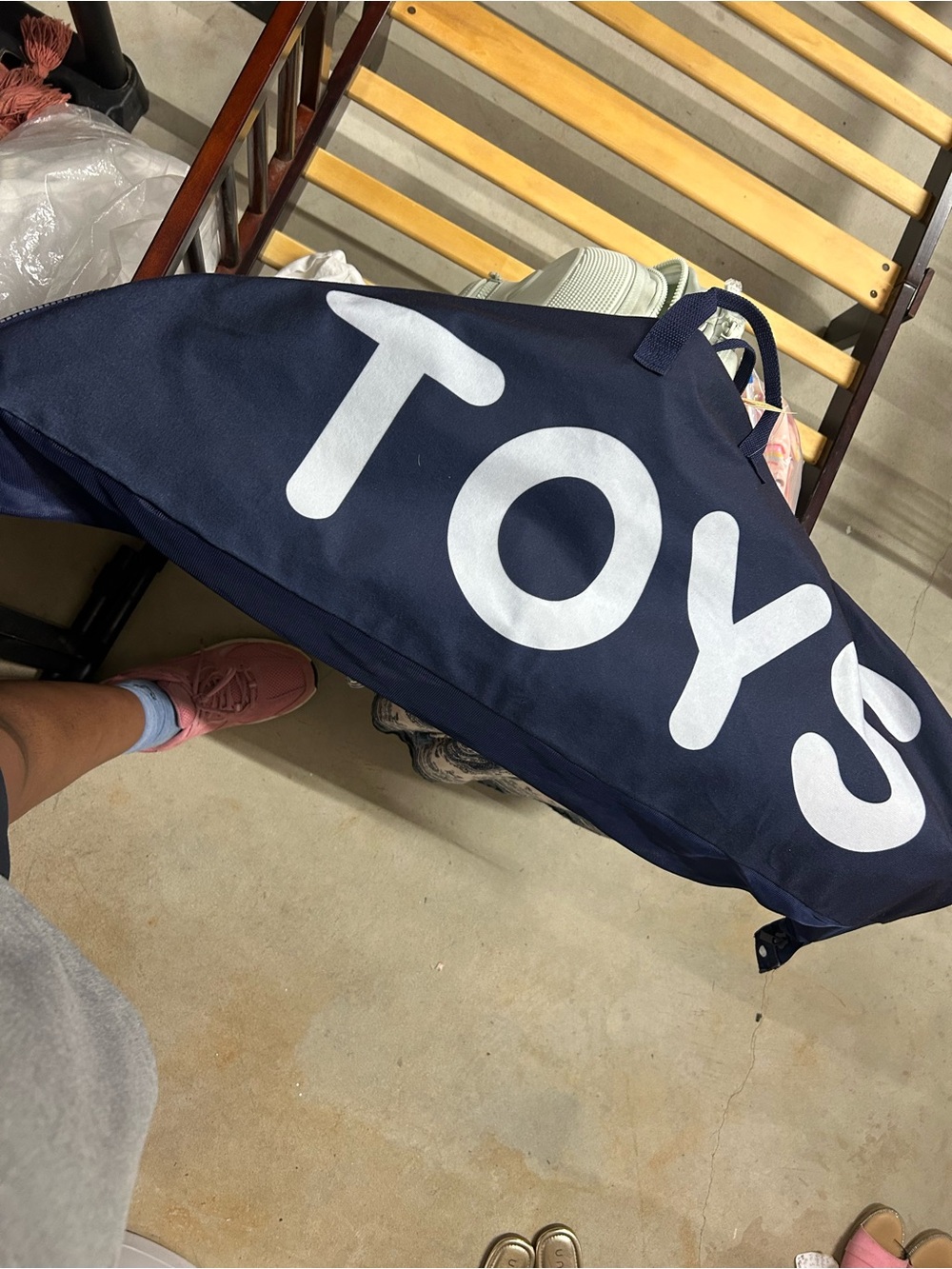 🌼2 for $5🌼 Kids Toy Storage Bag - Navy Blue "TOYS"